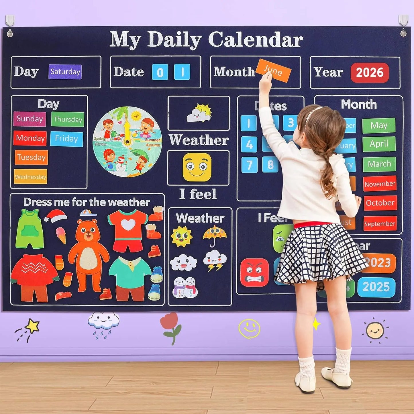 Giant Interactive Felt Busy Board | For 2 to 5 year-olds