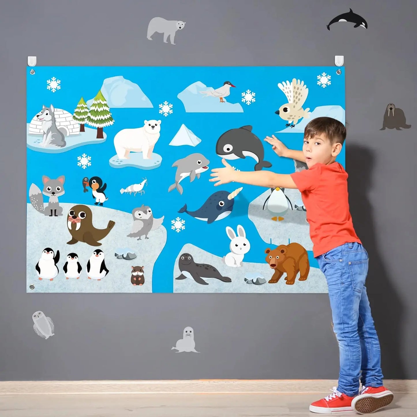 Giant Interactive Felt Busy Board | For 2 to 5 year-olds