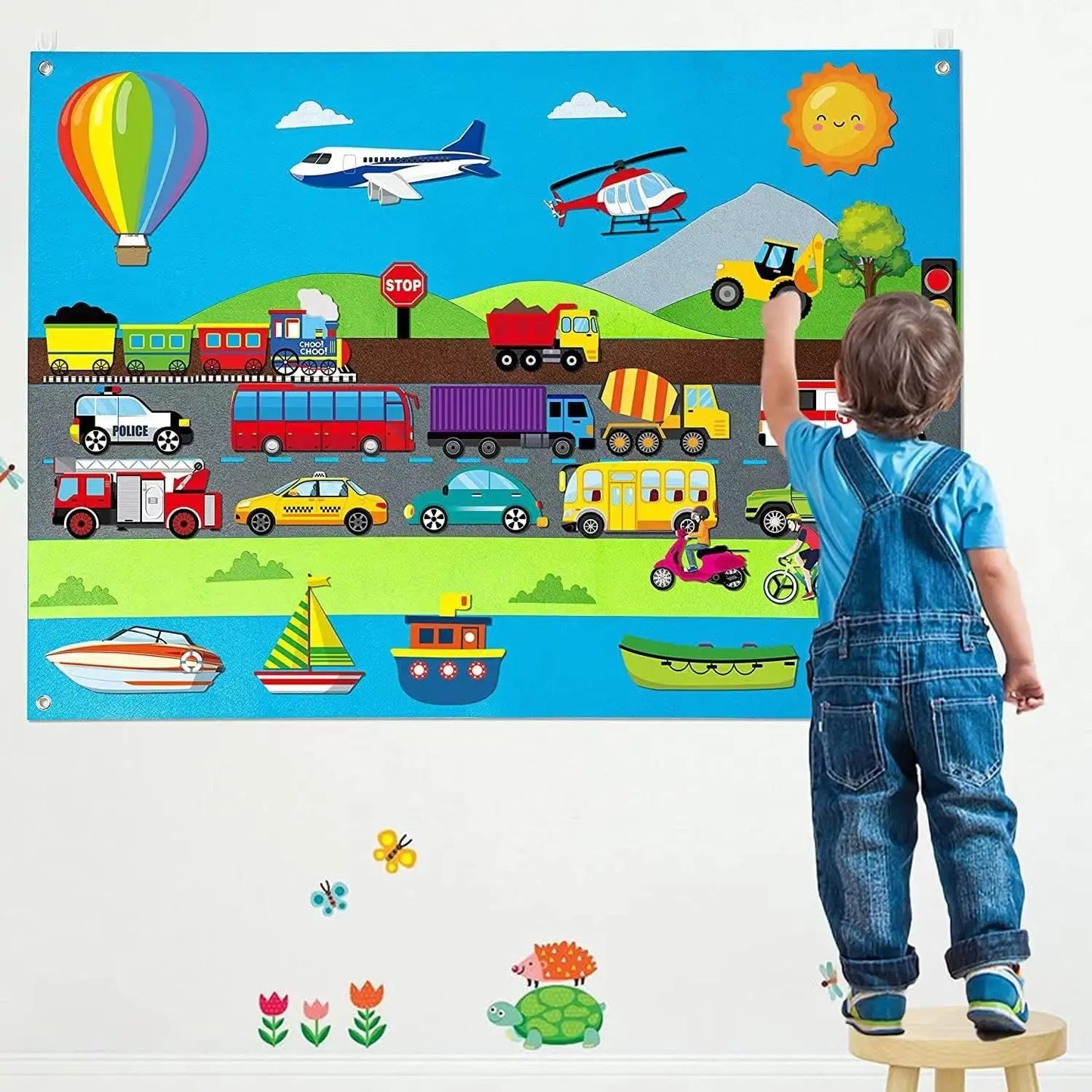 Giant Interactive Felt Busy Board | For 2 to 5 year-olds