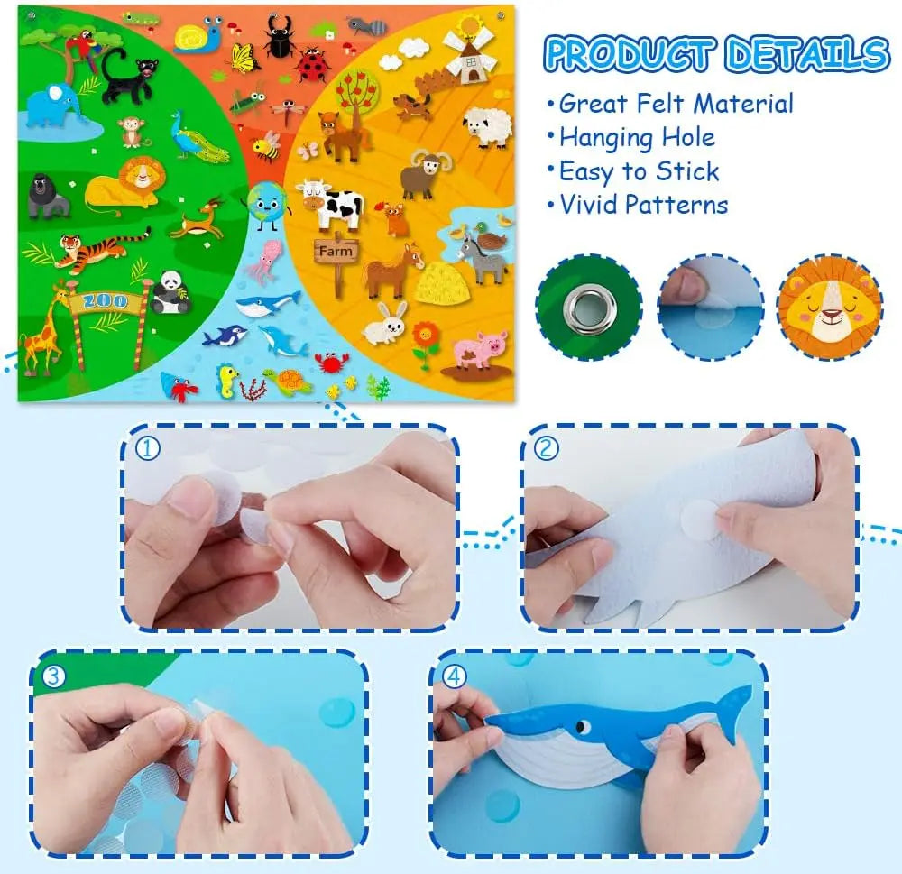 Giant Interactive Felt Busy Board | For 2 to 5 year-olds