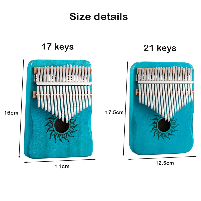 W&P Hluru Kalimba | 17-21 Key Solid Maple Wood Finger Piano