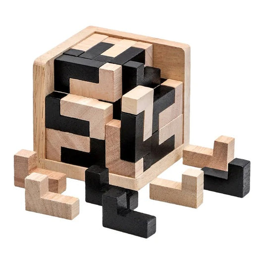 3D Cube Puzzleâ„¢ | Wooden Activity Cube Challenge
