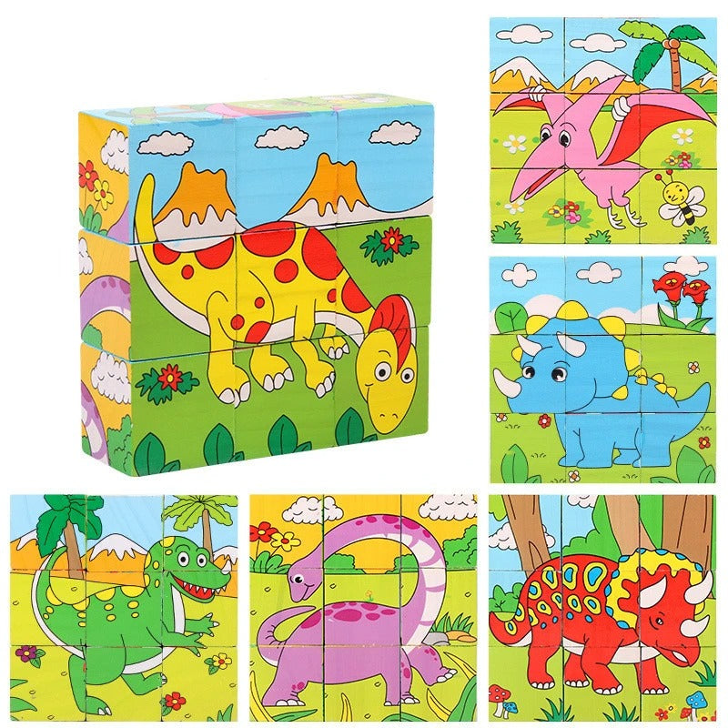 3D Wooden Puzzles 6 in 1