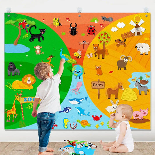 Giant Interactive Felt Busy Board | For 2 to 5 year-olds