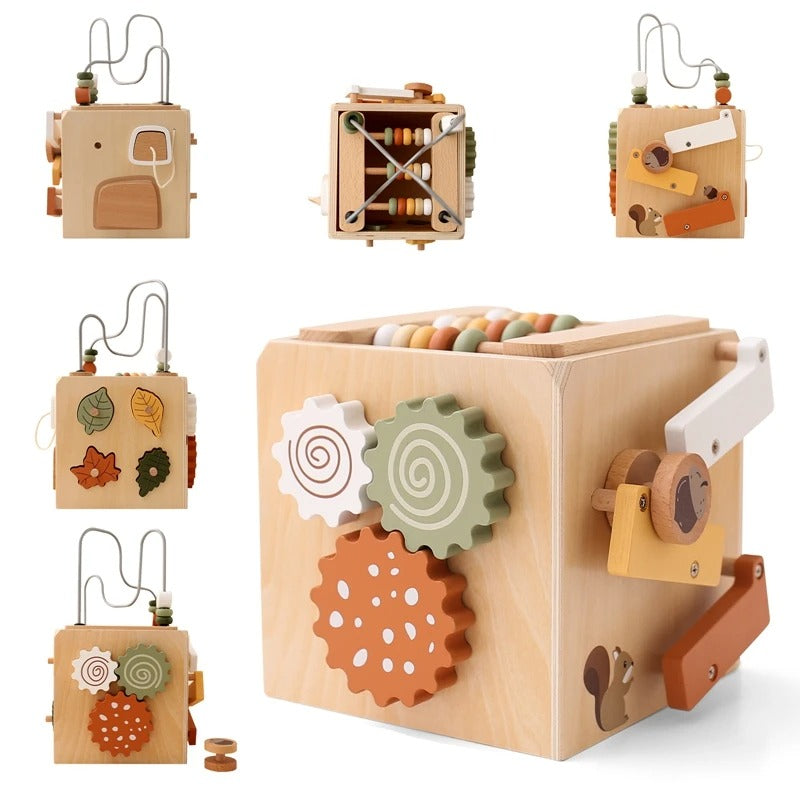 Activity Cube 5 in 1 Wooden Toy | The Squirrel House™