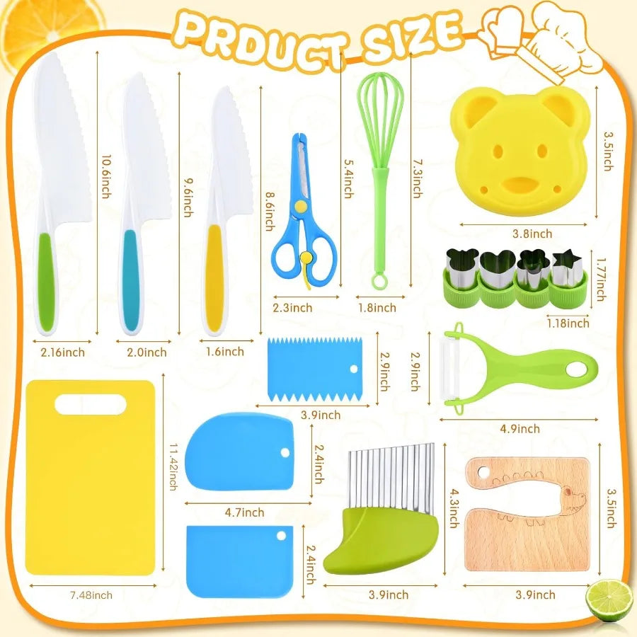 Children's Cooking Knives Set | Tiny Chef Cutting Kit™