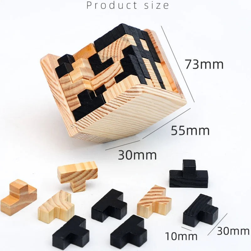 3D Cube Puzzle™ | Wooden Activity Cube Challenge