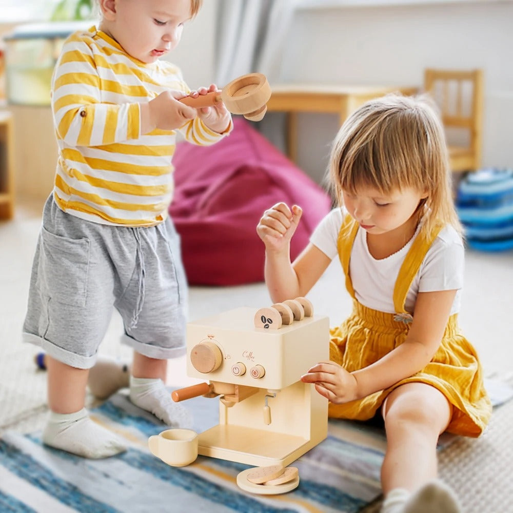 Wooden Coffee Machine Toy | Tiny Barista Deluxe Set™