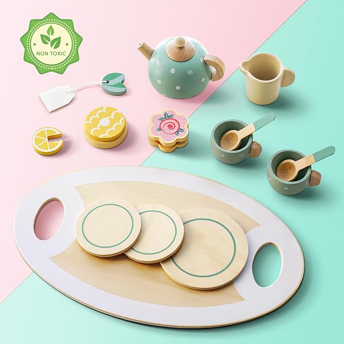 Wooden Toy Tea Set | Kiki's Tea Party™