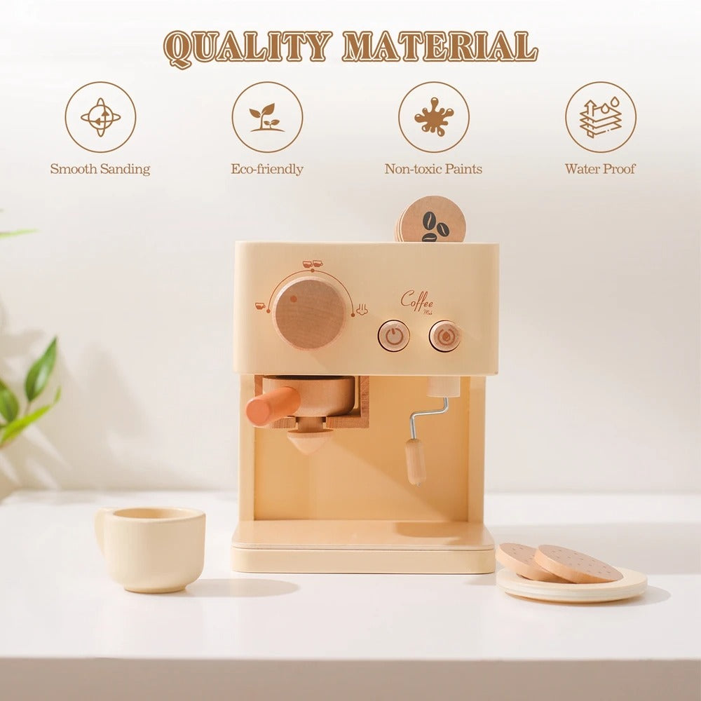 Wooden Coffee Machine Toy | Tiny Barista Deluxe Set™