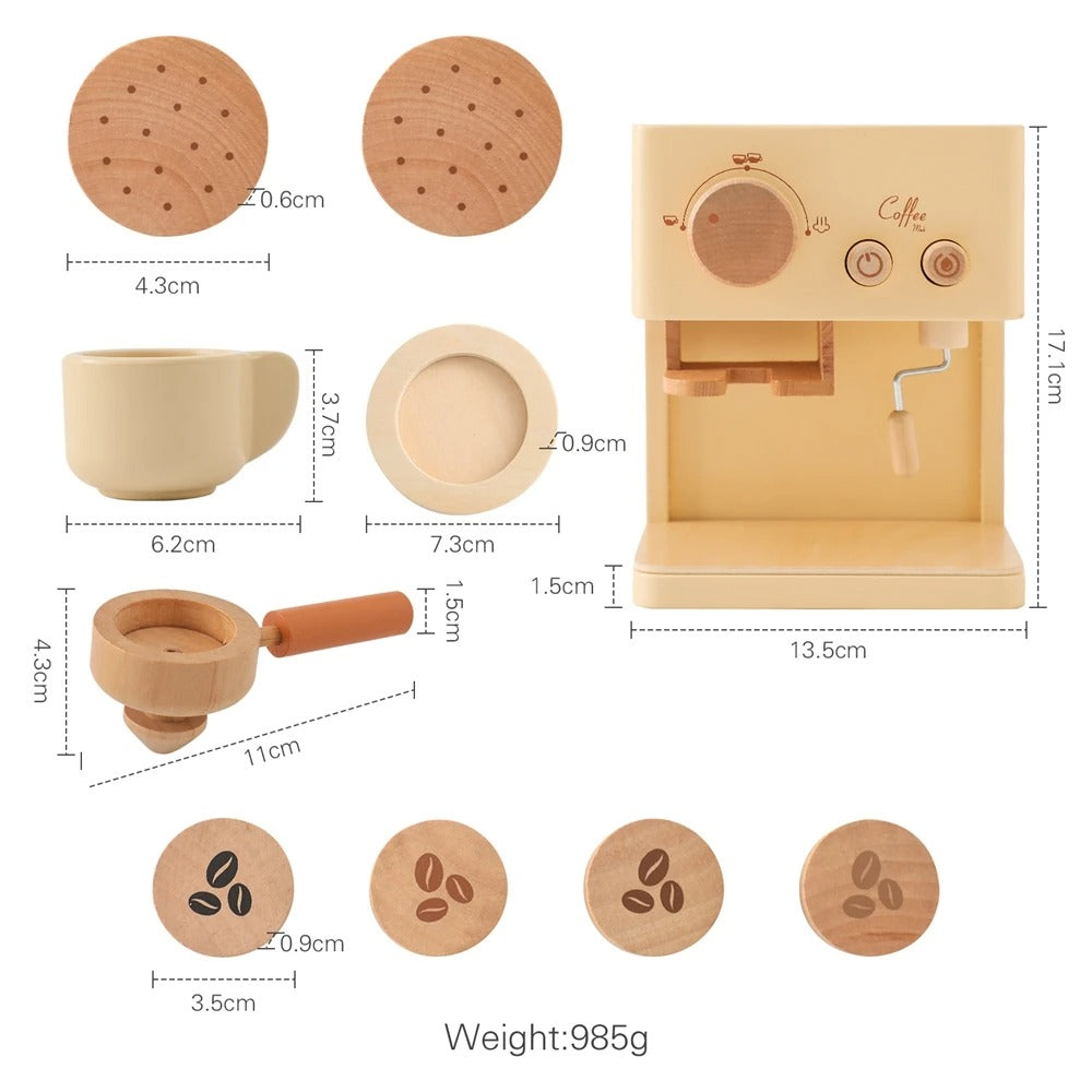 Wooden Coffee Machine Toy | Tiny Barista Deluxe Set™