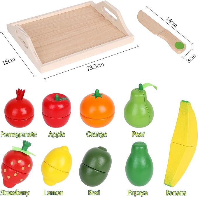 Wooden Play Food Magnetic Toy | Fruit Fun Cutting Kit™